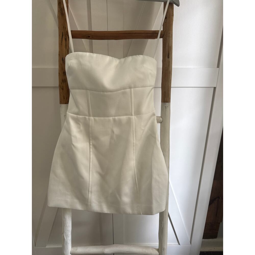 Hello Molly The Best Gift Satin Strapless Mini Dress bow on back Small NEW - Picture 3 of 7